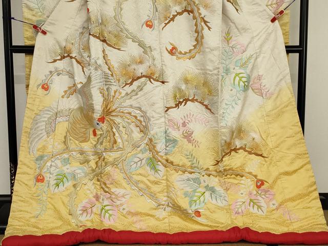 平和屋本店●色打掛　和装　婚礼　結婚式　　神社挙式花嫁　総刺繍　鳳凰花文　金銀糸　逸品　AABI0351ou