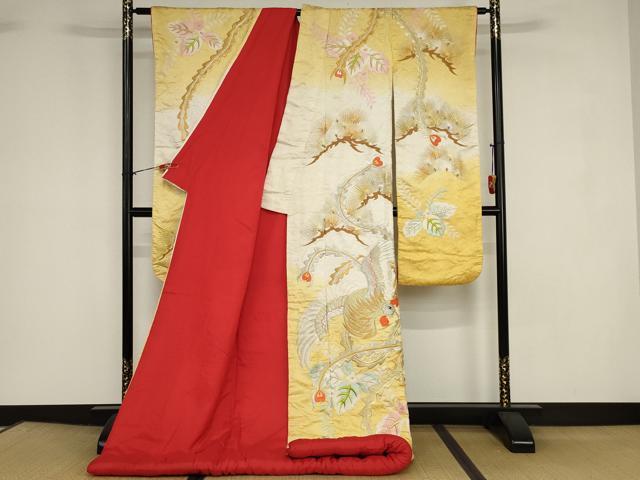 平和屋本店●色打掛　和装　婚礼　結婚式　　神社挙式花嫁　総刺繍　鳳凰花文　金銀糸　逸品　AABI0351ou