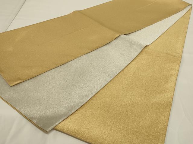 平和屋着物◎綴れ 全通柄袋帯 霞文 金糸 正絹 逸品 AABI0354ou