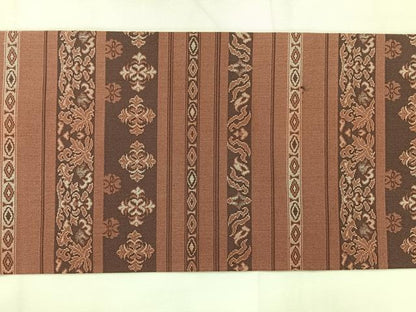平和屋着物◎九寸名古屋帯　横段花文　正絹　逸品　AABI0363uk