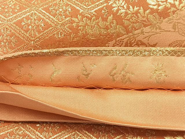平和屋着物◎六通柄袋帯　おとぎ絵巻　金糸　正絹　逸品　AABI0370uk