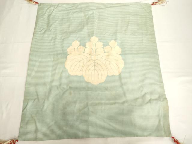 平和屋本店▼掛　袱紗4点セット　駒刺繍　片喰　五三の桐　法衣　寺院　仏具　仏教　僧侶　神職　装束　AABI0391ja