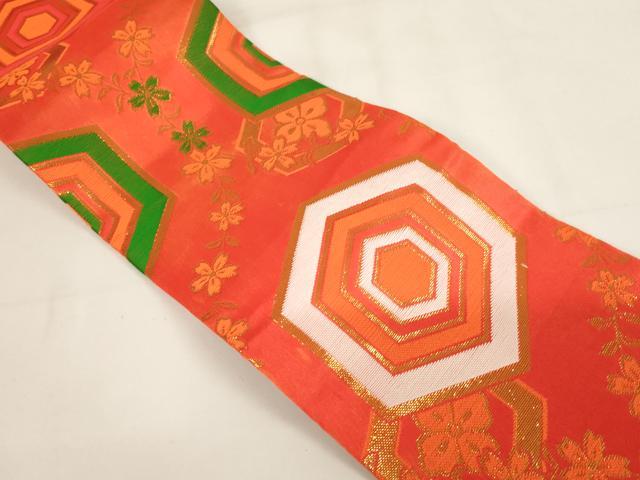 平和屋本店∵七五三　女の子　つけ帯・帯締めセット　亀甲花文　金糸　箱付き　AABI0434ja