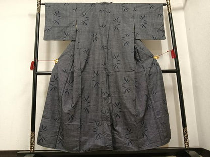 平和屋着物●本場大島紬　一元7マルキ　笹文　正絹　逸品　AABI0442ph