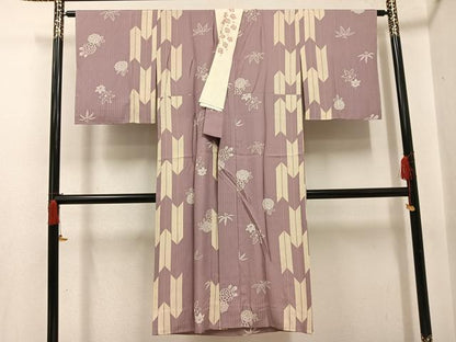 平和屋着物●長襦袢　無双仕立て　草花文　やまと誂製　半衿刺繍　正絹　逸品　AABI0448ph