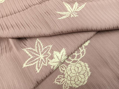 平和屋着物●長襦袢　無双仕立て　草花文　やまと誂製　半衿刺繍　正絹　逸品　AABI0448ph