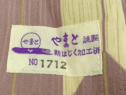 平和屋着物●長襦袢　無双仕立て　草花文　やまと誂製　半衿刺繍　正絹　逸品　AABI0448ph