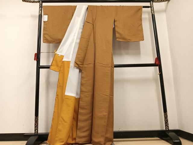 平和屋着物●色無地　丁字染色　洗える着物　未使用　AABI0451ph