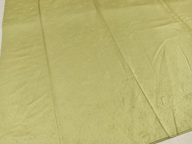 平和屋着物●上質な色無地　紋意匠　枯草色　正絹　逸品　AABI0455ph