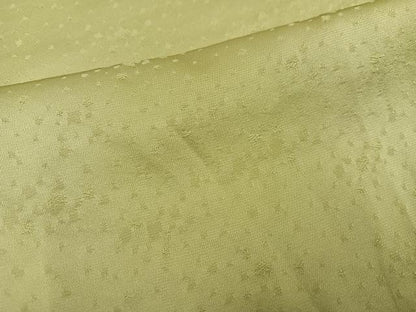 平和屋着物●上質な色無地　紋意匠　枯草色　正絹　逸品　AABI0455ph