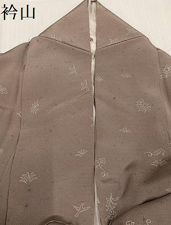 平和屋着物●訪問着　花喰い鳥　暈し染め　お召縮緬　正絹　逸品　AABI0483ph