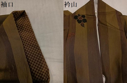 平和屋着物●上質な小紋　花間道　正絹　逸品　AABI0485ph