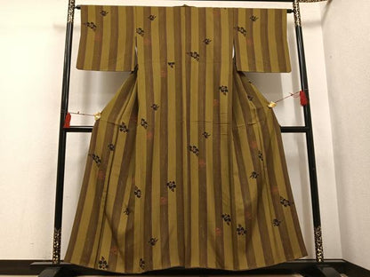 平和屋着物●上質な小紋　花間道　正絹　逸品　AABI0485ph