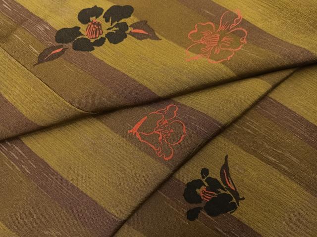 平和屋着物●上質な小紋　花間道　正絹　逸品　AABI0485ph