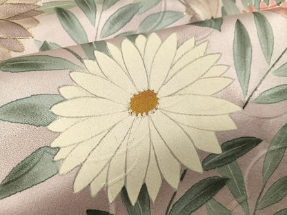 平和屋着物●豪華振袖　手描き　草花文　正絹　逸品　AABI0489ph