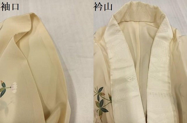 平和屋着物●長襦袢　無双仕立て　枝桜　やまと誂製　正絹　逸品　AABI0496ph