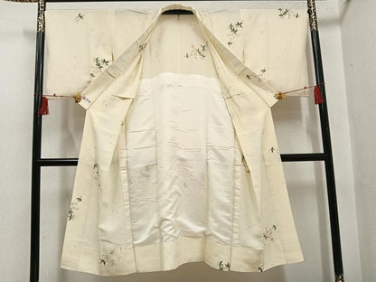 平和屋着物●長襦袢　無双仕立て　枝桜　やまと誂製　正絹　逸品　AABI0496ph
