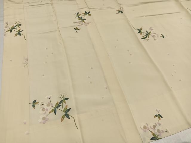 平和屋着物●長襦袢　無双仕立て　枝桜　やまと誂製　正絹　逸品　AABI0496ph