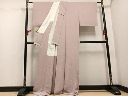 平和屋着物●豪華色留袖　南禅寺　色無地　風景樹林文　枯野色　正絹　逸品　未使用　AABI0501ph