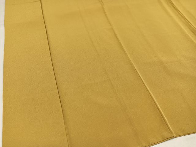 平和屋着物●上質な色無地　黄朽葉色　正絹　逸品　AABI0503ph