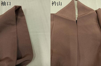 平和屋着物●上質な色無地　梅染色　やまと誂製　正絹　逸品　AABI0506ph