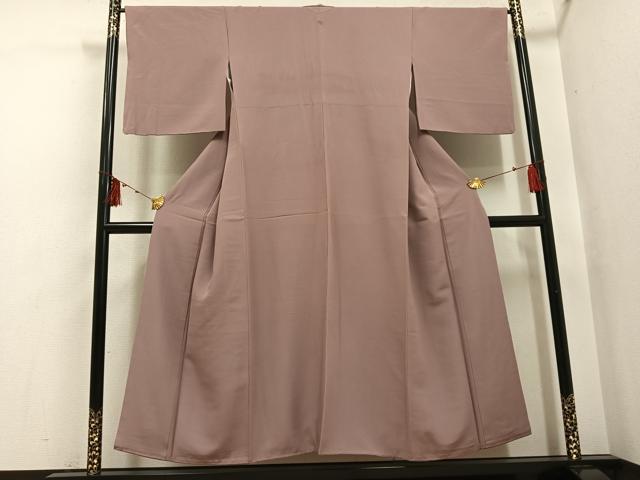 平和屋着物●上質な色無地　梅染色　やまと誂製　正絹　逸品　AABI0506ph
