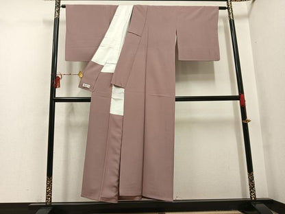 平和屋着物●上質な色無地　梅染色　やまと誂製　正絹　逸品　AABI0506ph