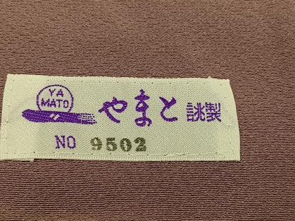 平和屋着物●上質な色無地　梅染色　やまと誂製　正絹　逸品　AABI0506ph