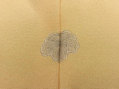 平和屋着物●上質な色無地　蜂蜜色　正絹　逸品　AABI0507ph