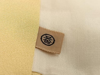 平和屋着物●上質な色無地　松地紋　蜂蜜色　阪急百貨店扱い　正絹　逸品　未使用　AABI0513ph