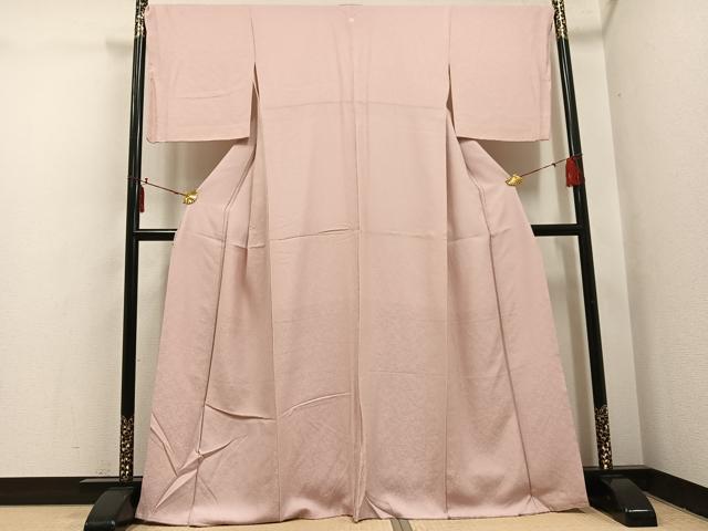 平和屋着物●上質な色無地　水柿色　正絹　逸品　AABI0515ph