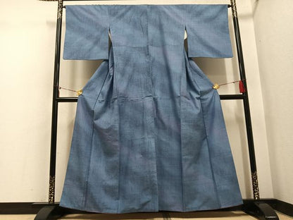 平和屋着物●上質な紬　斜縞　やまと誂製　正絹　逸品　AABI0524ph