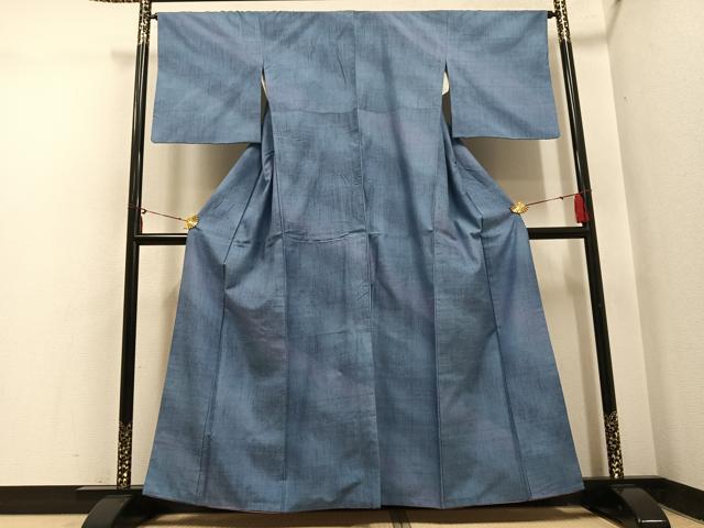 平和屋着物●上質な紬　斜縞　やまと誂製　正絹　逸品　AABI0524ph