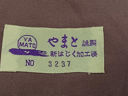 平和屋着物●上質な紬　斜縞　やまと誂製　正絹　逸品　AABI0524ph