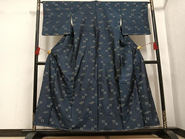 平和屋着物●本場琉球絣　紬　正絹　逸品　未使用　AABI0526ph