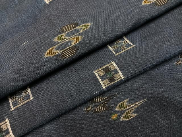 平和屋着物●本場琉球絣　紬　正絹　逸品　未使用　AABI0526ph