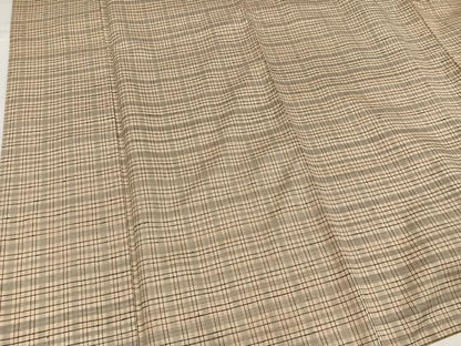平和屋着物●上質な紬　格子　正絹　逸品　AABI0527ph