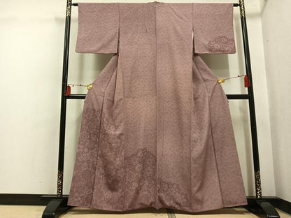 平和屋着物●四代目　松網　江戸小紋　訪問着　花尽くし　正絹　逸品　AABI0530ph