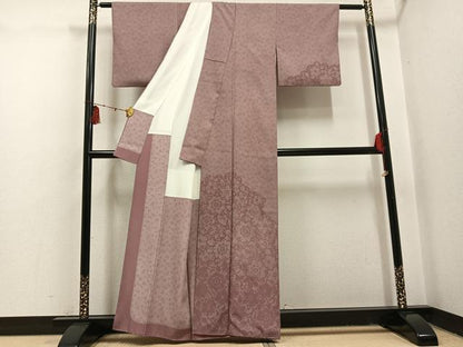 平和屋着物●四代目　松網　江戸小紋　訪問着　花尽くし　正絹　逸品　AABI0530ph