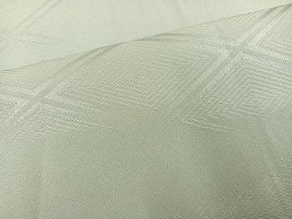 平和屋着物●上質な色無地　入子菱地紋　柳鼠色　正絹　逸品　AABI0537ph