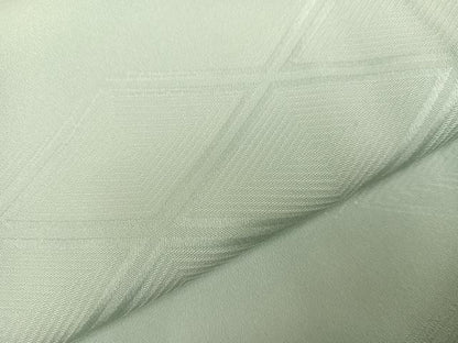 平和屋着物●上質な色無地　入子菱地紋　柳鼠色　正絹　逸品　AABI0537ph