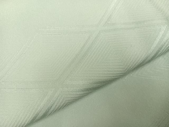 平和屋着物●上質な色無地　入子菱地紋　柳鼠色　正絹　逸品　AABI0537ph