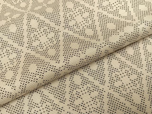 平和屋着物●本場大島紬　白大島　一元7マルキ　菱文　正絹　逸品　AABI0538ph