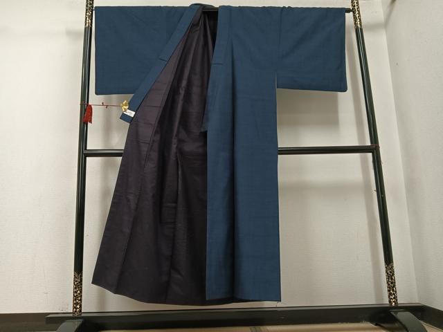平和屋着物○男性 結城紬 色無地 根岸色 正絹 逸品 CABB0334gh 2026年