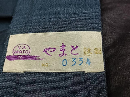 平和屋着物●男性　結城紬　アンサンブル　色無地　鉄御納戸色　井上商事　やまと誂製　証紙付き　正絹　逸品　AABI0544ph