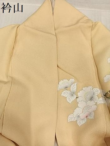 平和屋着物●訪問着　風景花唐草文　暈し染め　金銀彩　正絹　逸品　AABI0546ph