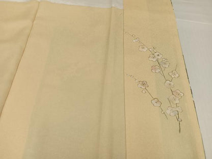 平和屋着物●訪問着　風景花唐草文　暈し染め　金銀彩　正絹　逸品　AABI0546ph