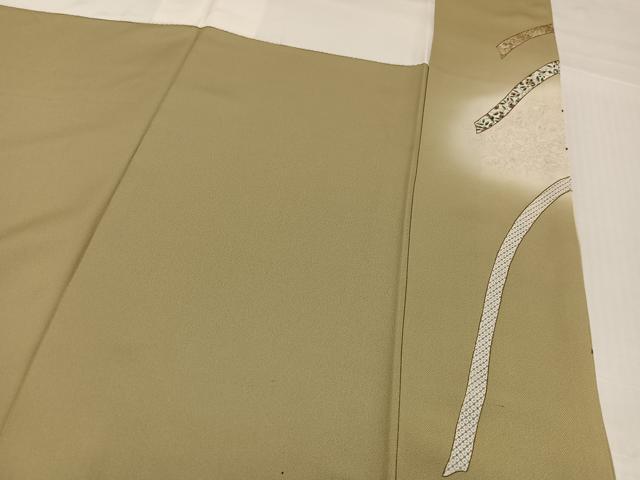 平和屋着物●訪問着　駒刺繍　草花文　暈し染め　金銀彩　正絹　逸品　AABI0548ph