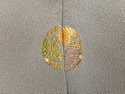 平和屋着物●訪問着　立波群れ鳥笹文　金彩　正絹　逸品　AABI0554ph