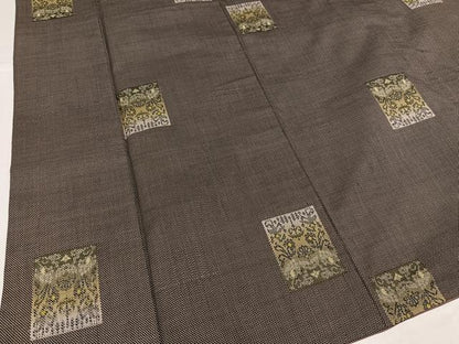 平和屋着物●本場大島紬　一元7マルキ　総絣　色紙花文　正絹　逸品　AABI0557ph